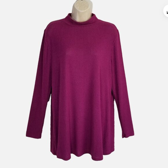 LANE BRYANT Ribbed Swing Tunic Top 6687E1M - Picture 1 of 9